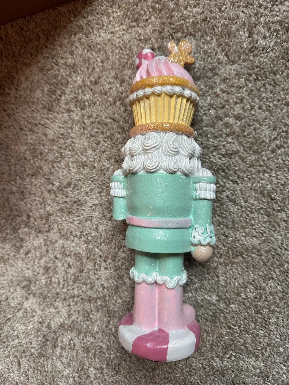 Hobby Lobby Mint Pink Gingerbread Cupcake Nutcracker Figurine - Picture 2 of 2